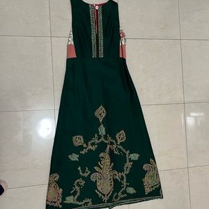 Vintage Tracy feith halter green wool halter dress